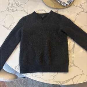 Club Room Luxury Cashmere Charcoal V Neck Sweater